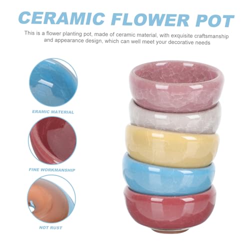 Pots de fleurs céramique compacts DOITOOL déco jardin et intérieur - 8