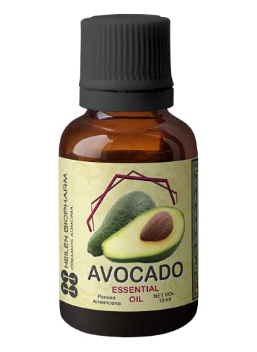 Image of Heilen Biopharm Avocado Essential Oil - 15 mL Per Bottle Pack of 1 For Skin Nourishment & texture improvement, (Persea Americana)
