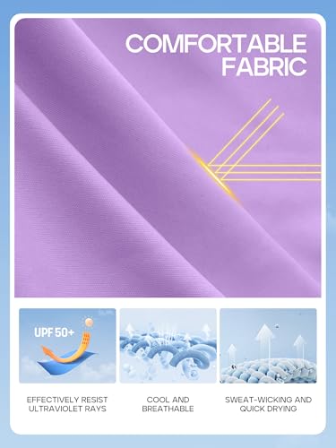 Image of IUGA Rash Guard for Women UPF 50+ SPF UV Protection Long Sleeve Workout Tops with Pockets Dry Fit Hiking Swim Shirt