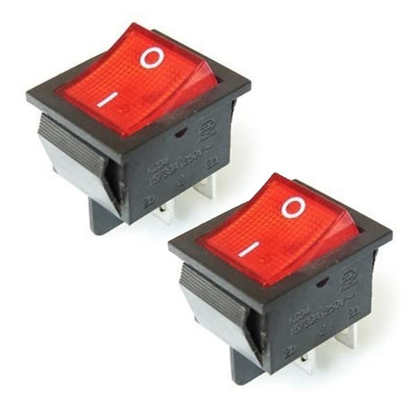 Interrupteur à bascule 250V 15A lumineux rouge pour sécuriser vos circuits électriques