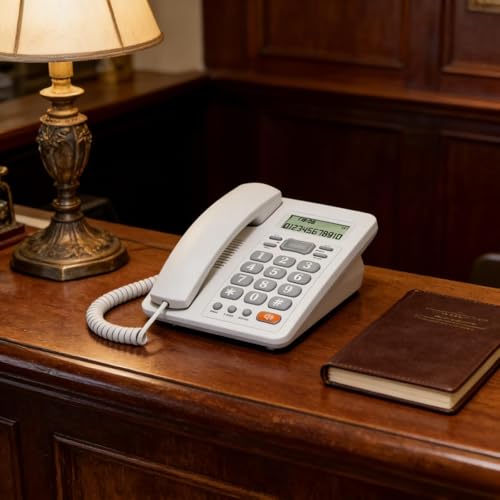 Téléphone de bureau avec haut-parleur et affichage appelant pour le télétravail à la maison - 2