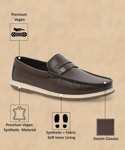 Image of Buckaroo Jaripeo BART Premium Vegan Synthetic Tan Casual Loafer for Mens