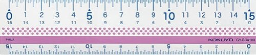 コクヨ カッター定規 まなびすと メタクリル樹脂製 15cm 目盛り ピンク GY-GBA100P