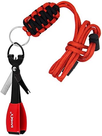 SAMSFX Quick Knot Tool and Fly Fishing Tippet Spool Holder Necklace Lanyard Combo