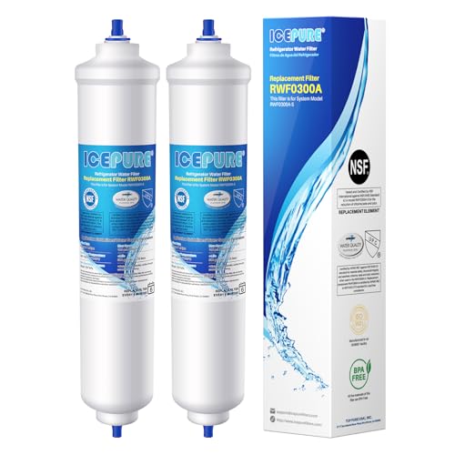 ICEPURE GXRTDR Inline Water Filter Replacement for Samsung DA29-10105J, HAFEX/EXP, Whirlpool WHKF-IMTO, RWF0300A Water Filter Idea for Ice Maker, RV, RO System, 2PACK