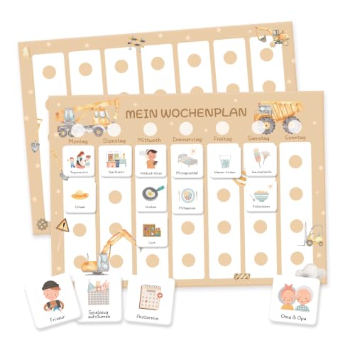 Wochenplaner kinder, Tagesplaner kinder mit 315 Routinekarten Set