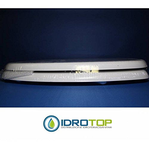 Copriwater Pozzi Ginori SQUARE BIANCO Cerniera Cromo-Sedile-Asse Wc