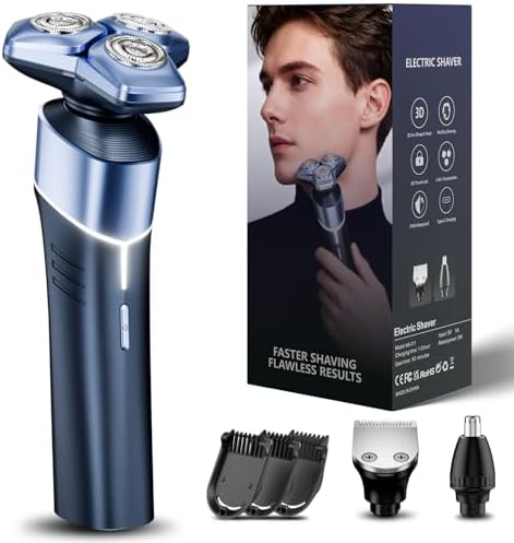Electric Razor for Men: 3-in-1 Shaver with Hair — main product photo from Amazon listing (ASIN B0GQBDMDTZ)