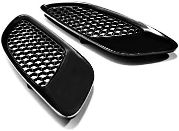 ABS General Fit Universal Hood Scoop Air Vents Ducts Inserts Grilles Accessories Parts Add On (M3 Type) 2PCS FIT For BMW BUICK CADILLAC