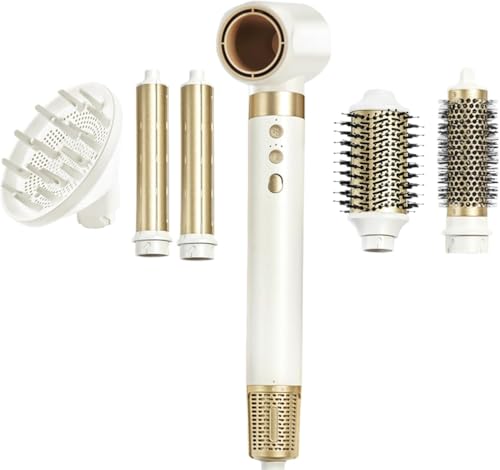 Image of GLAMUP Dual Voltage 6 in1 Extra Long Wrap AirCurler, No Heat Damage, 110k RPM High Speed Motor & Negative Ions, Fast Drying, Volumizer & Diffuser,All Hair Types,Travel Pouch, Hot Air Styler