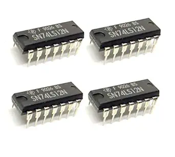 INVENTO 4Pcs 7412 IC SN74LS12N SN74HC12N Triple 3-Input NAND Gates with Open collector output