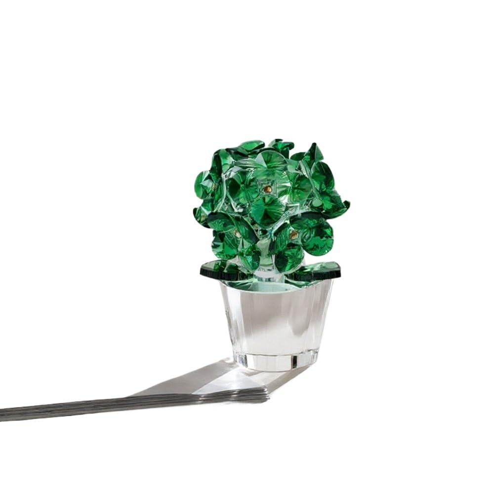 Florero artificial de la decoración de escritorio del hogar de la hortensia de cristal