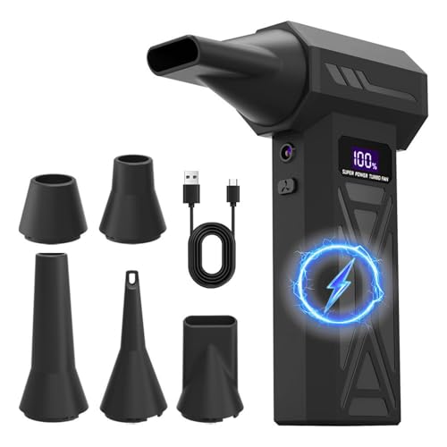 Soplador De Aire Potente Recargable 130.000 rpm Con Linterna, Soplador De Aire Para Pc y Videoconsolas con accesorios de limpieza, Aire Comprimido Limpieza Pc y Coche, Oficina, Hogar Y Viajes 2026