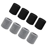 MinkeyBear 8 bandas absorbentes para el sudor para gimnasio, baloncesto, tenis, correr, entrenar, deportes atléticos, pulseras de algodón