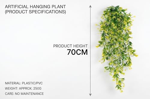 Image of Dekorly 2 Pack Artificial Plants Artificial Hanging Plants Faux Eucalyptus Leaf Greenery Fake Hanging Eucalyptus Plant (Green) (2, Neem Vines)