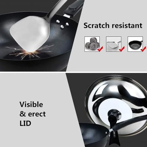 Wok de acero inoxidable 32 cm con tapa miniatura 6