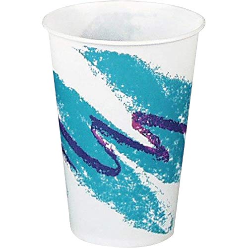 Solo R7NJZ Cold Cups, Waxed Paper, Jazz, 7oz, 100/PK, White