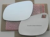 New Replacement Mirror Glass with Full Size Adhesive for 2002-2006 Porsche Cayenne NON AUTO-DIM Driver Side View Left LH