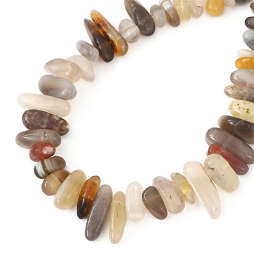 BEADIA Natürliche Sardonyx unregelmäßige Tropfen-Steinperlen 1 cm - 3 cm lose Halbedelsteinperlen für die Schmuckherstellung 38,1 cm / Strang