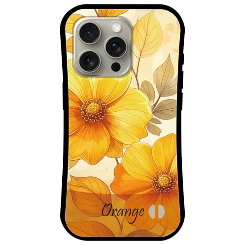 iPhone 17 Pro Max 用 ケース MagSafe 対応 カバー アクリル TPU Qi充電 吸着 磁石 マグネット 耐衝撃 バンパー ワイヤレス充電 マグセーフ アイフォン17プロマックス ifa165-u 花 イラスト 黄 イエロー