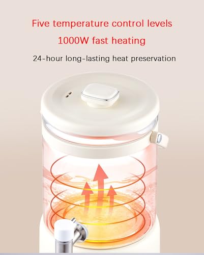 Tetera eléctrica de vidrio 3L con pantalla táctil miniatura 4