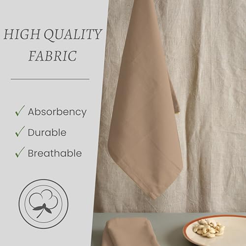Servilletas de lino de algodón TWINY threads de cocina de 17 x 17 pulgadas reutilizables 6