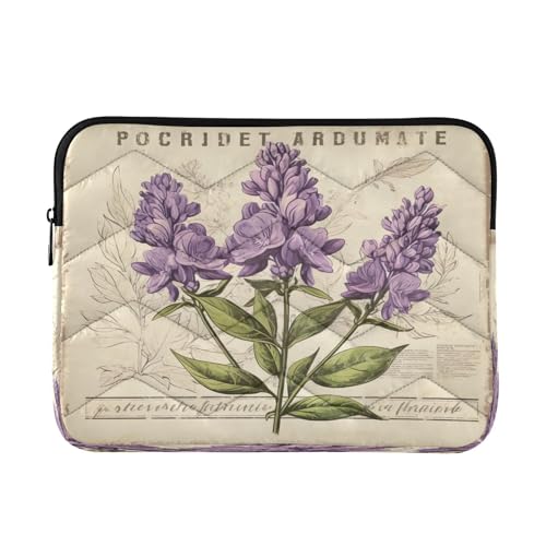 Funda Vintage Retro Flores Lavanda para Portátil 13-14 Pulgadas
