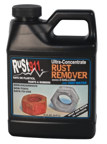 Rust911: Makes 2-Gallons of Rust Remover Dissolver - Economical, Safe-to-Use,