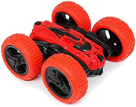CMJ RC Cars 360 Spin Attack Stunt RC Car Electric Race Stunt Car ,Double Sided 360° Rolling Rotation RC 4WD High Speed Off Road for 6 7 8-12 Year Old boy Toys (Red)