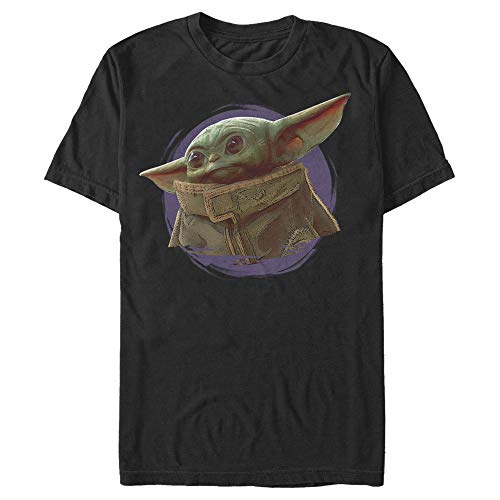 T-shirt Mandalorian The Child homme noir taille M vêtement imprimé graphique Purple Swirl