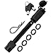 motormic Trailer Hitch Lock - 5/8" Extra Long Black Pin with One Locking System - 1 Safety Clip, 5 Anti Rattle O-Rings - Tow receivers 2" and 2.5 inch (Class III,IV,V)