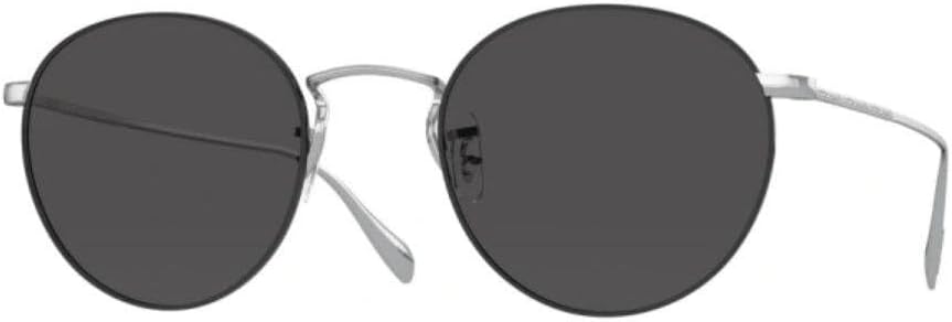 Oliver Peoples Coleridge Sun Silver/Black W/Carbon Grey Lens 50MM - 1186S 50 5306R5-50-22-145
