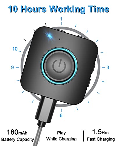 Bluetooth Transmitter Receiver, Laicomein V5.0 2-In-1 Bluetooth Adapter, Wireless Transmitter For Tv Pc Mp3 Gym Airplane, Bluetooth Receiver For Speakers Headphones Boat Car #TOP5