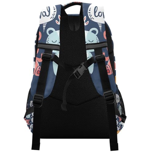 KLL Little Animal Party Designed kids backpack for girls with chest strap books bag for 10-12 year old mochila para ni?os2