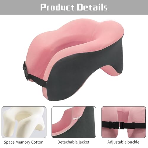 Almohada de espuma viscoelástica para cuello rosa miniatura 6