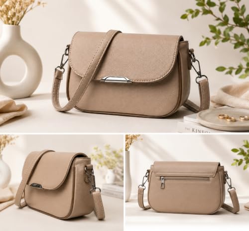 Image of SELECTION INDIA Women's Black Shoulder Bag | Premium PU Leather Handbag for Women | Spacious Everyday Purse for Work | College & Travel