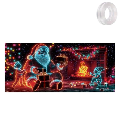 Couverture de garage plate activée par la lumière décor Père Noël 2D - 2