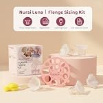 Nursi Luna Flange Inserts 10PCS 13/15/17/19/21mm for 24mm Flanges/Shield, Flange Sizing Kit Silicone Flanges Insert, Breastfeeding Essentials Kit for New Moms