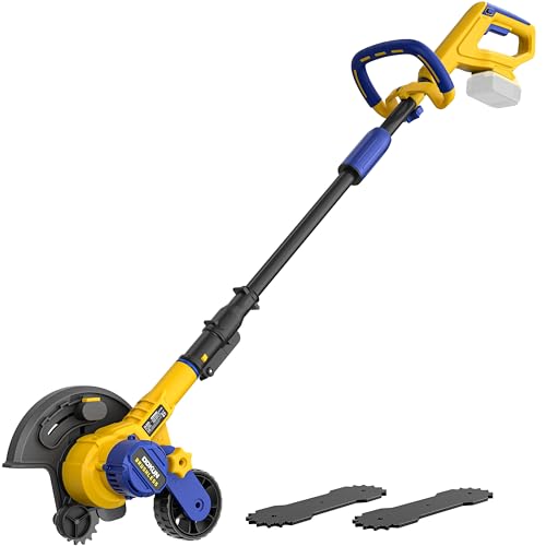 DDKUN Cordless Lawn Edger Compatible with Dewalt 20V Battery (Bare Tool Only) Lightweight Grass Edger with 3 Depth Settings 20V Electric Edger with Brushless Motor Lawn Tool for Landscaping