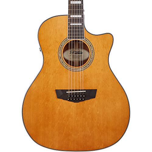 D'angelico Electro Acoustic 6 String Guitar, Right, Vintage Natural (Dapg212Vnataps) #TOP3