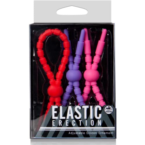 Kit anéis penianos coloridos em silicone - ELASTIC ERECTION - NANMA