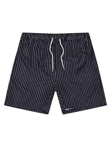 Bañador de playa de rayas con bolsillos ideal para vacaciones de verano