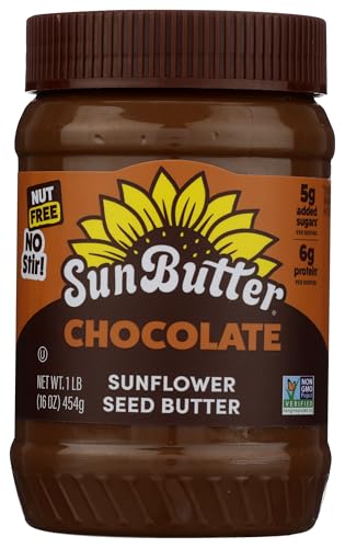 SunButter Chocolate Sunflower Seed Butter, 16 oz Nut-Free Spread with