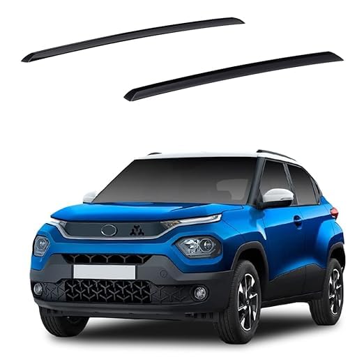 Drill Free Roof Rails Tata Punch ABS Original Look Black