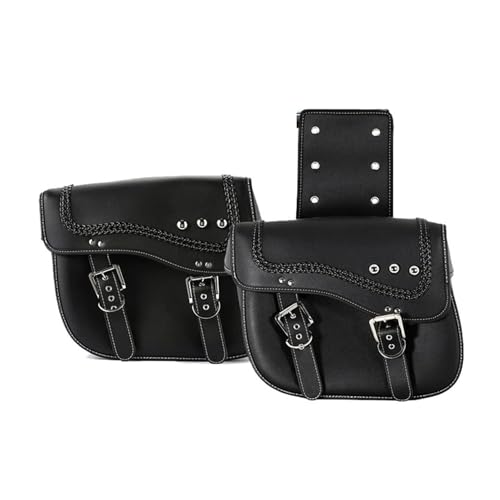 Bolsas de asiento para moto 37x18x29 cm con cuero PU resistente y alta capacidad de carga