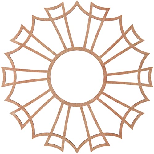 Image of Ekena Millwork 20 inchOD x 7 inchID x 1 /4 inchT Augustus Wood Fretwork Pierced Ceiling Medallion, Cherry