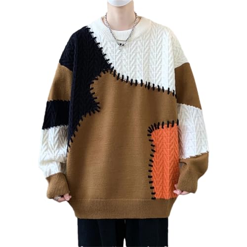 Mens Winter Sweater Men Thick Warm Loose Sweaters Back to School Korean Casual Jumpers
