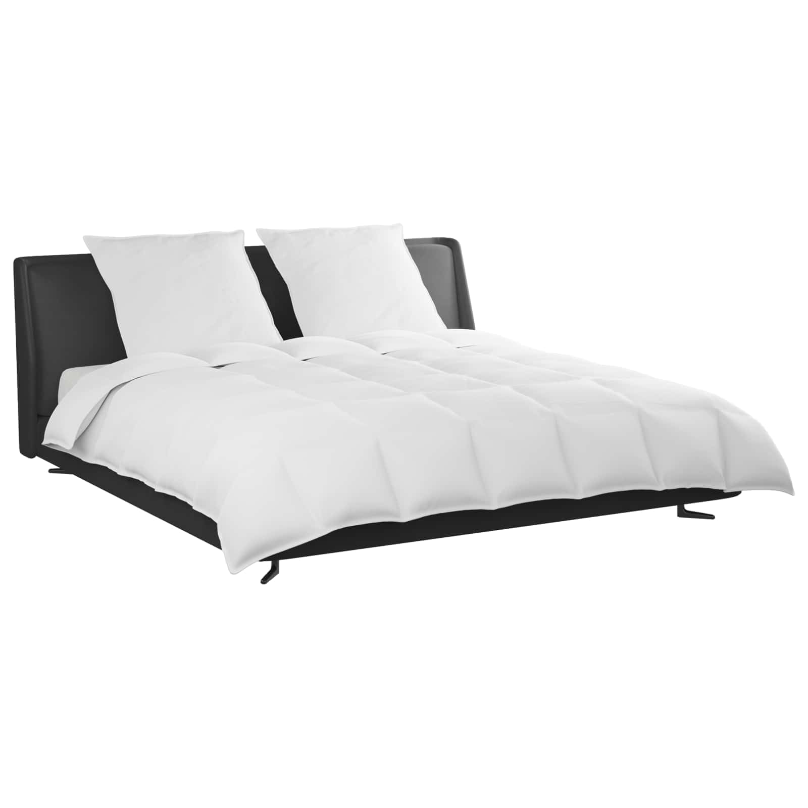 Zestaw kołder 3-częściowy biały puch kaczy 240 x 200 cm | 100% bawełna, miękka i oddychająca, można prać w pralce, w zestawie 2 poduszki