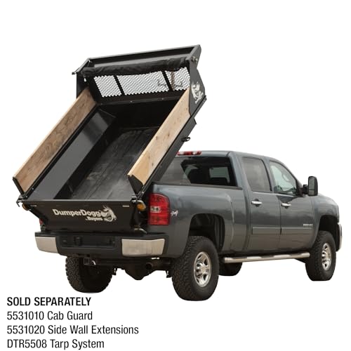 Image of Buyers Products DumperDogg 5531006 6 Foot Steel Dump Body Insert, Corrosion Resistant Black Powdercoat, Truck Dump Body Insert With Indicator Kit For 3 /4 Ton or Higher Pickup Truck