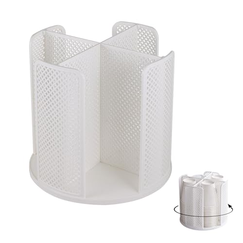 FGXY Portabicchieri Girevole a 360, Porta Tazze Ripostabili con 4 Compartimenti, Bicchieri di Carta Organizer, Portabicchieri Plastica Dispenser, per Caffè Negozio Casa Ufficio Buffet